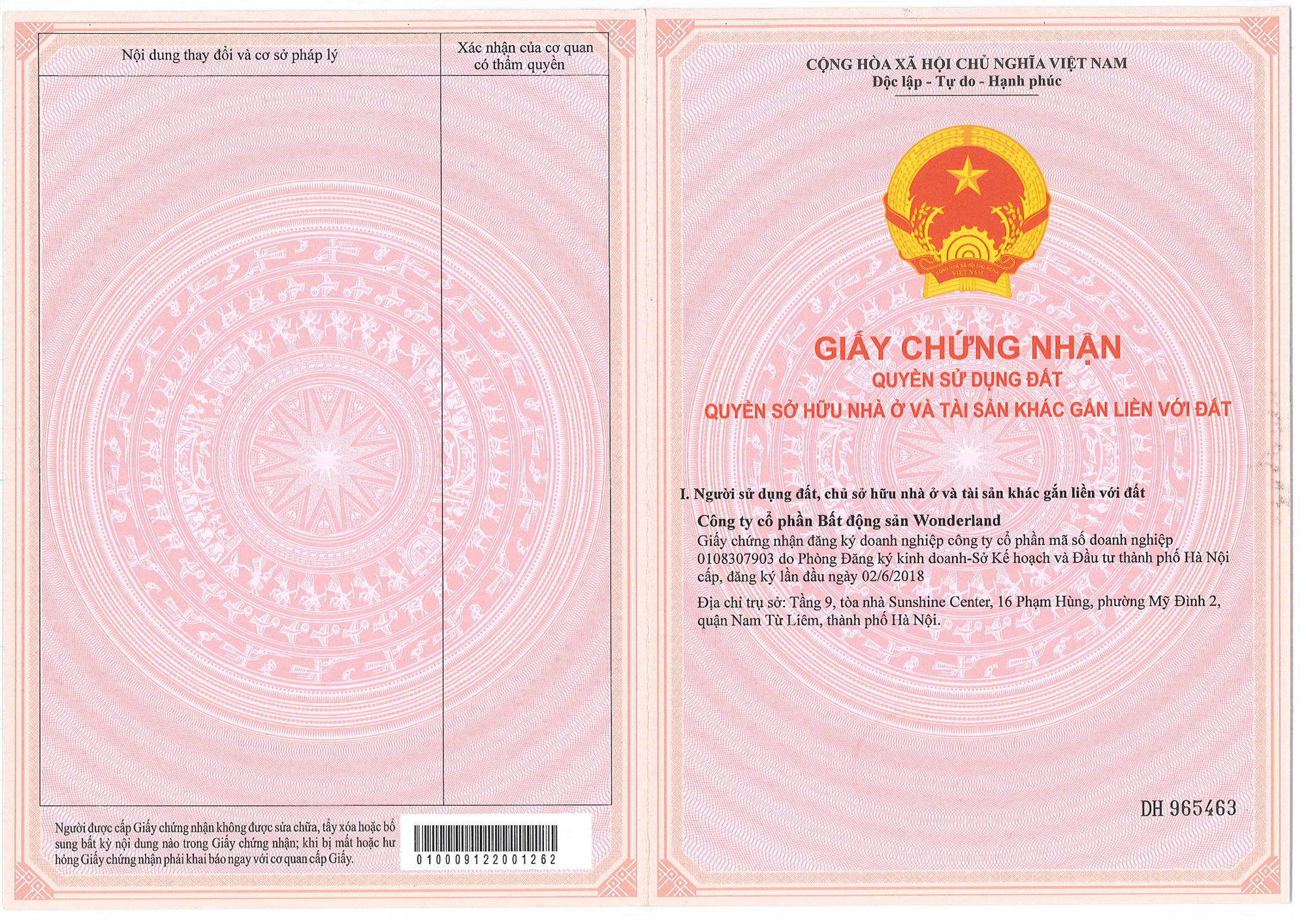 Pháp lý dự án Noble Crystal Tây Hồ